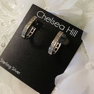 Brand New Sterling Silver CZ Earrings
